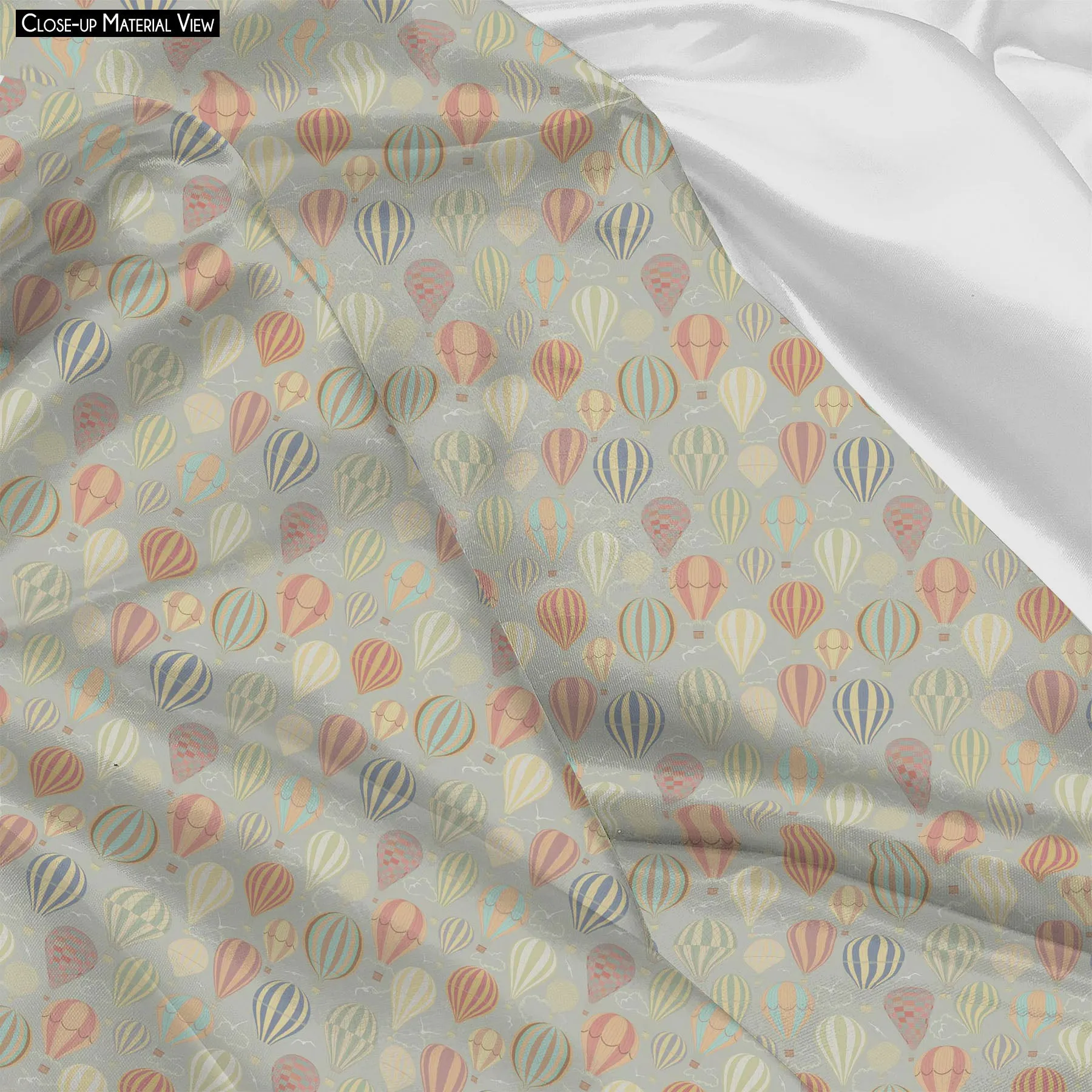 Air Balloons Printed Stole Dupatta Headwear | Girls & Women | Soft Poly Fabric