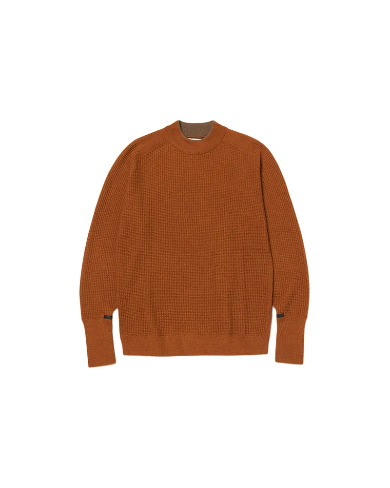 Alpaca Waffle Mock Neck Sweater