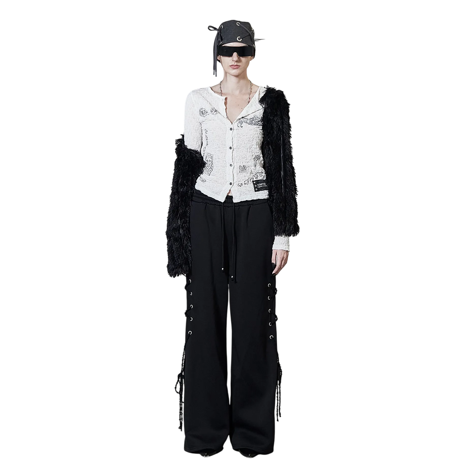 Ancient Hand-Drawn Cardigan in White
