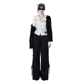 Ancient Hand-Drawn Cardigan in White