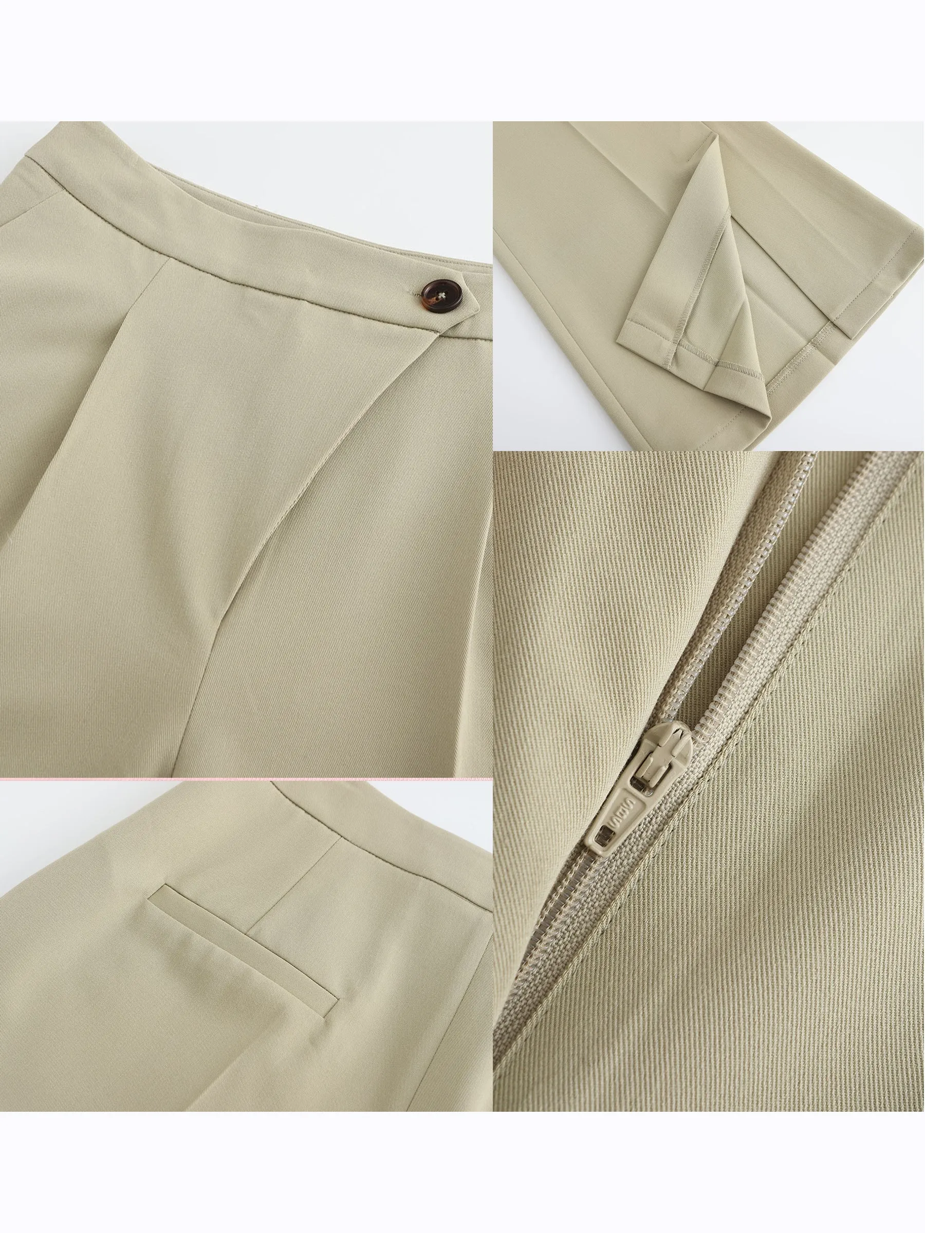 Asymmetric Slitted Tailored Trousers