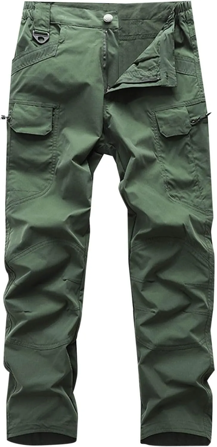 Aymnlox Mens Baggy Cargo Pants Casual Solid Straight Leg Pants Fashion Workout Hiking Joggers Fall Outdoor Pants with Pockets