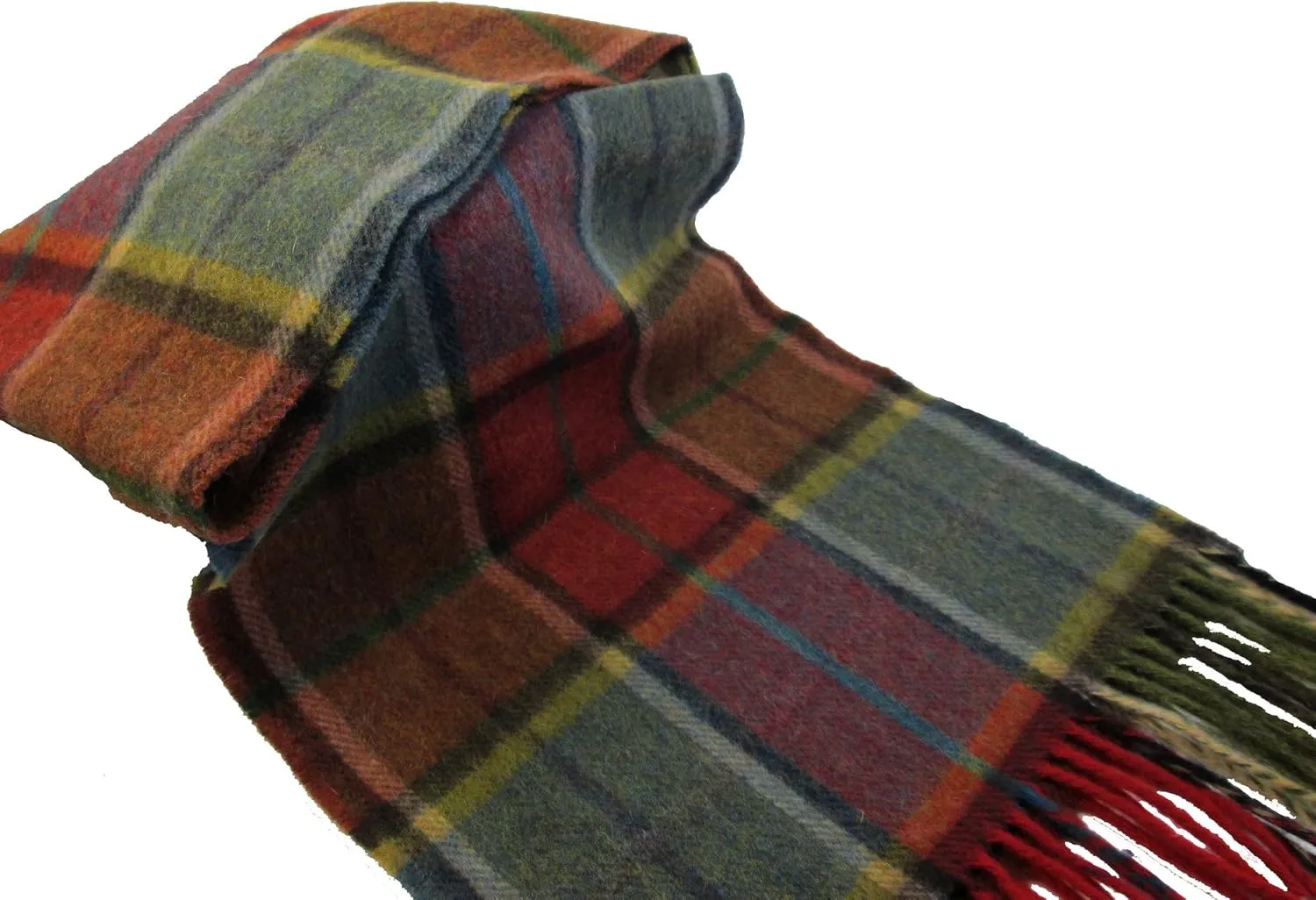 Biddy Murphy 100% Irish Lambswool Plaid Scarf, Soft & Warm, Celtic Tartan Pattern, Imported