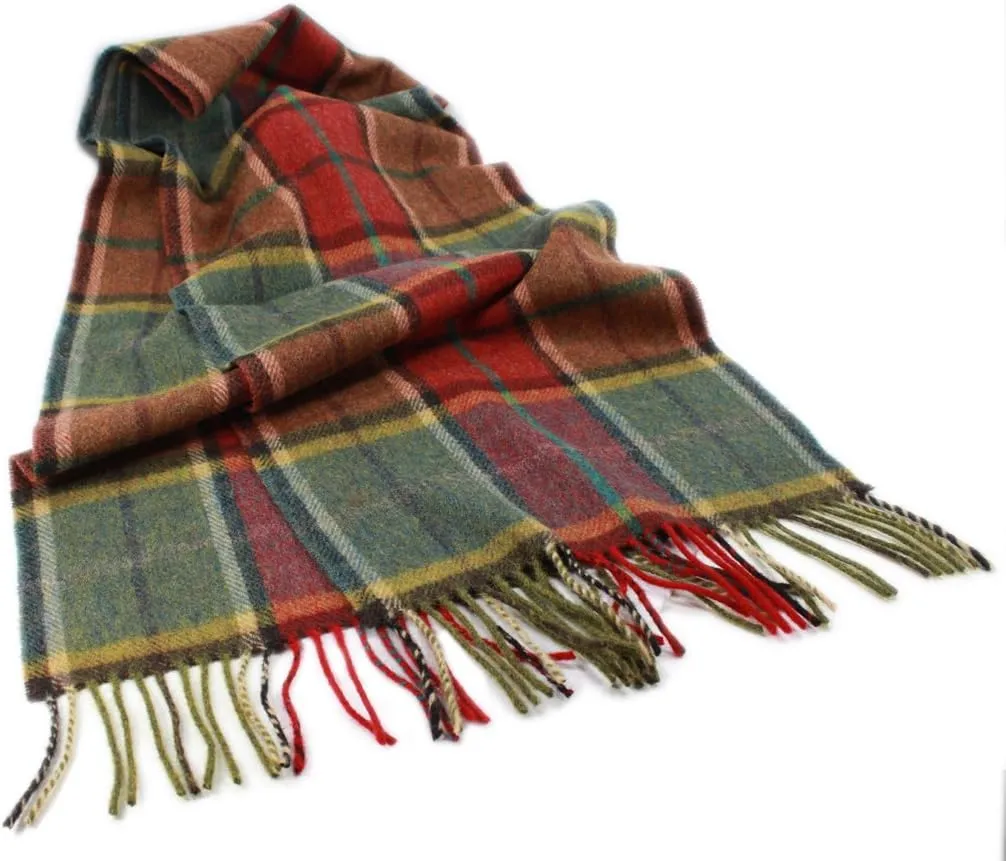 Biddy Murphy 100% Irish Lambswool Plaid Scarf, Soft & Warm, Celtic Tartan Pattern, Imported