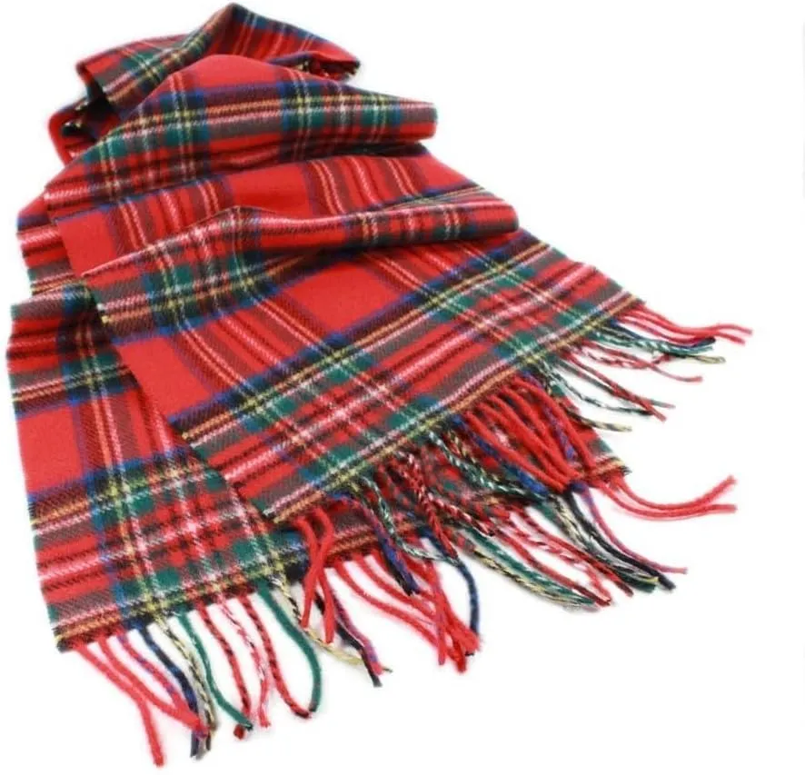 Biddy Murphy 100% Irish Lambswool Plaid Scarf, Soft & Warm, Celtic Tartan Pattern, Imported