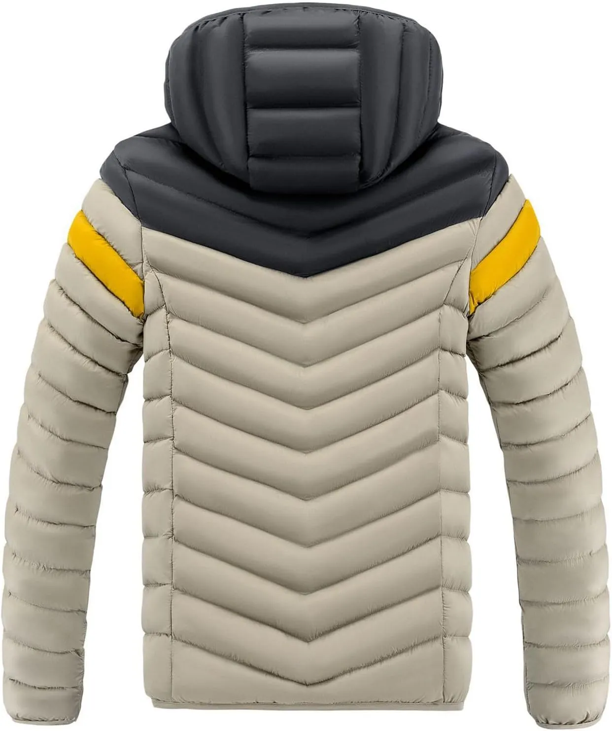BIFUTON Puffer Jacket Men,Men's Lightweight Puffer Jacket Warm Winter Insulated Puffy Padded Windproof Quilted Coat with Hood