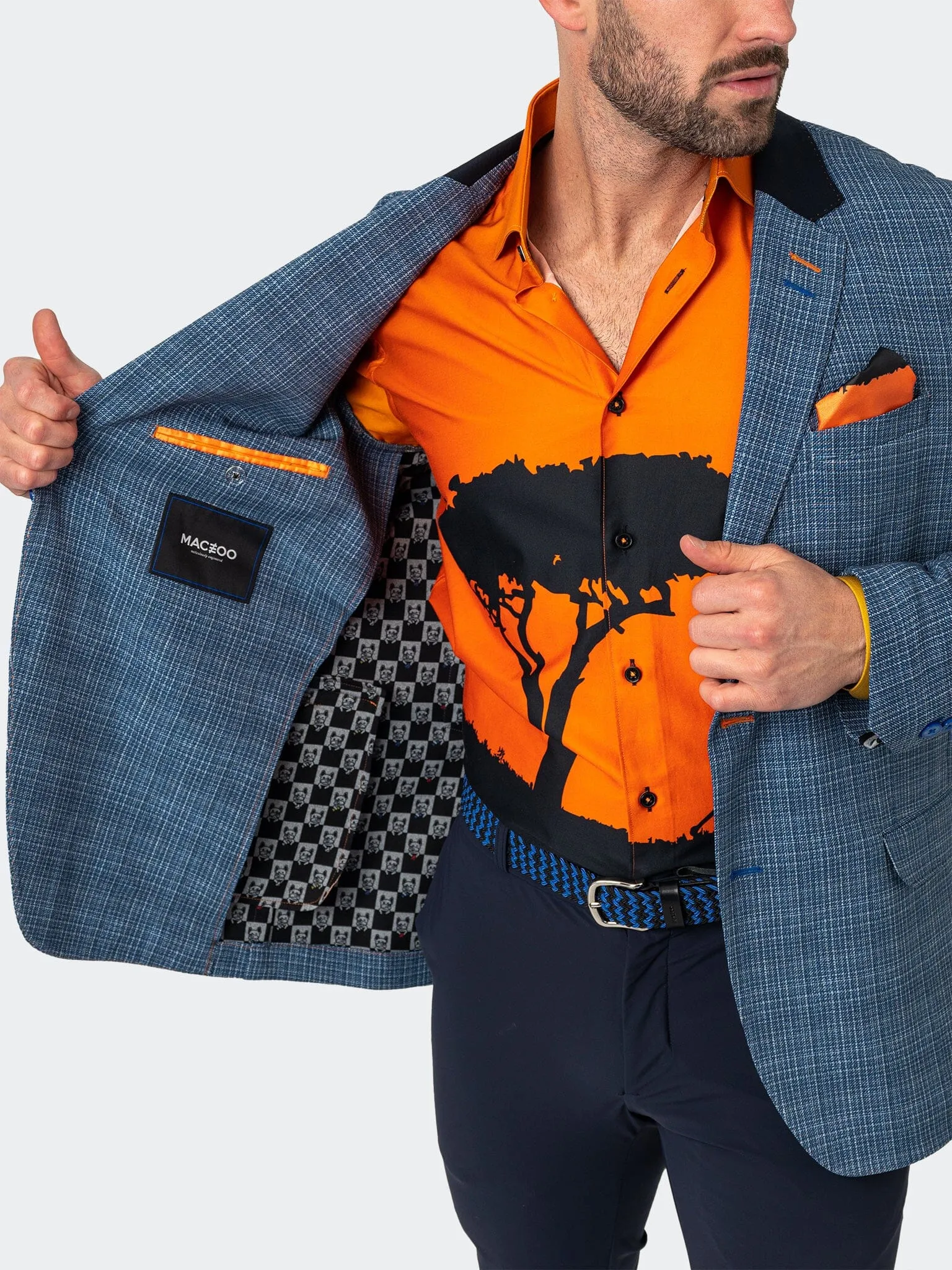 Blazer Unconstructed Preppy Blue