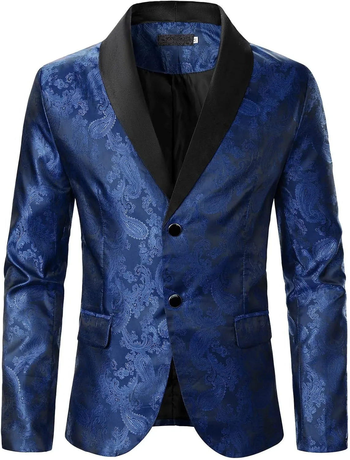 Blazers for Men Suit Casual Single-breasted Buckle Men's Fashion Lapels Jacket Printed Men's Coats Tuxedo Jacket
