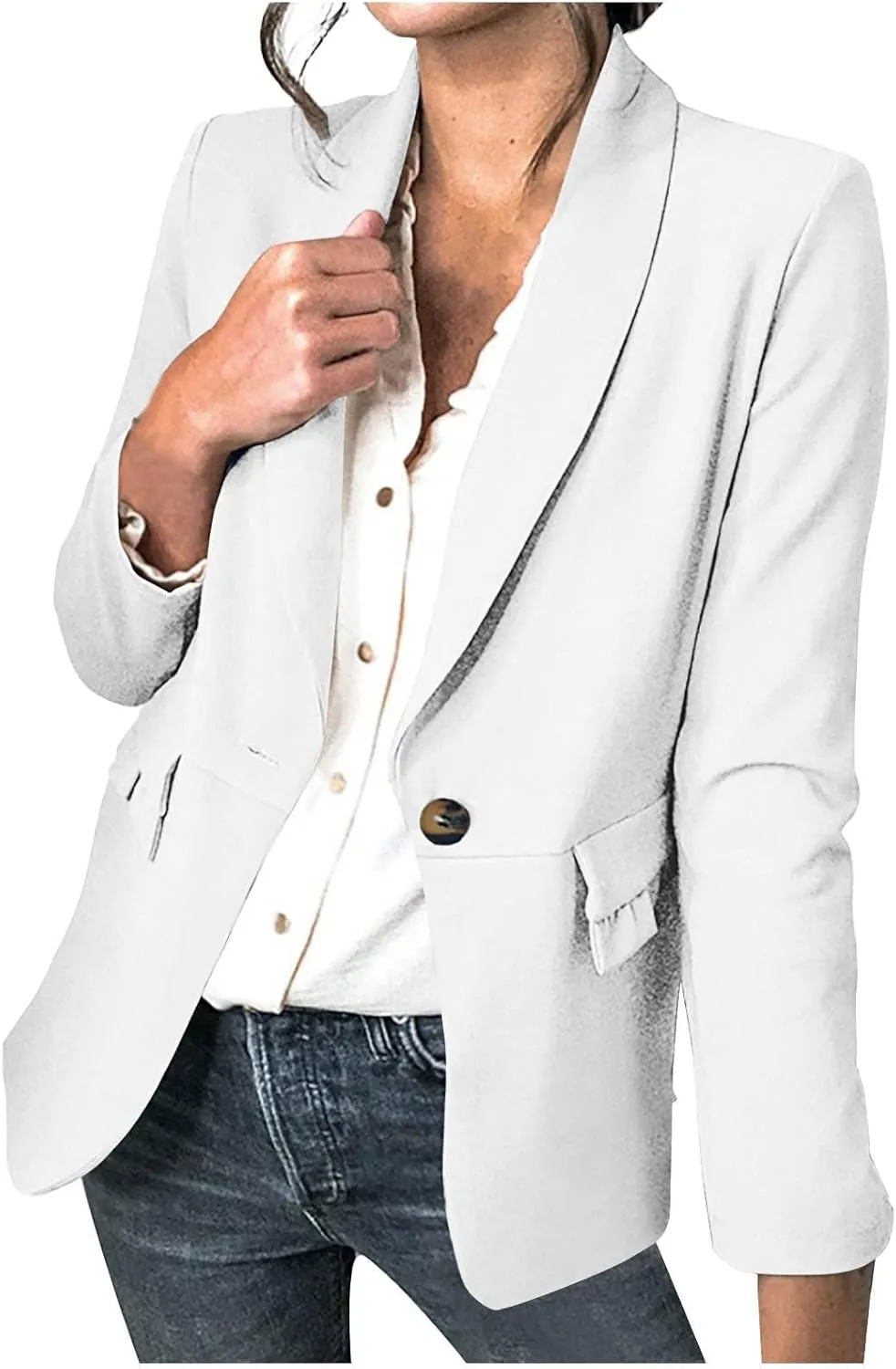 Blazers for Women Business Casual Open Front Long Sleeve Work Office Suit Jackets Blazer Dressy Workwear Outwear