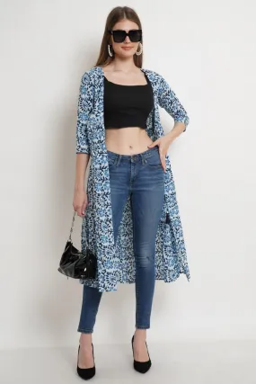 Breathable Cotton Printed Shrug for Women