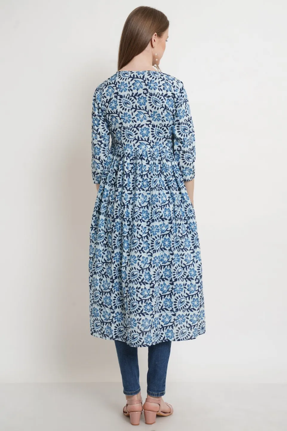 Breathable Cotton Printed Shrug for Women
