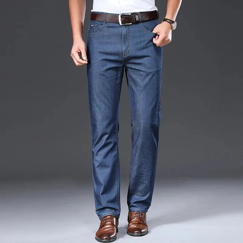 Breathable Mid-Straight Jeans Pants