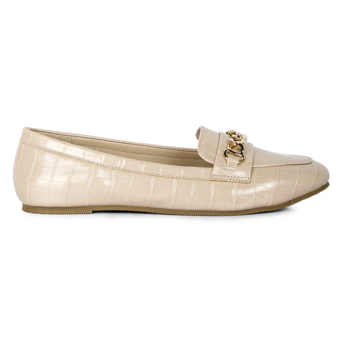 Bro Zone Croc Metal Chain Loafers