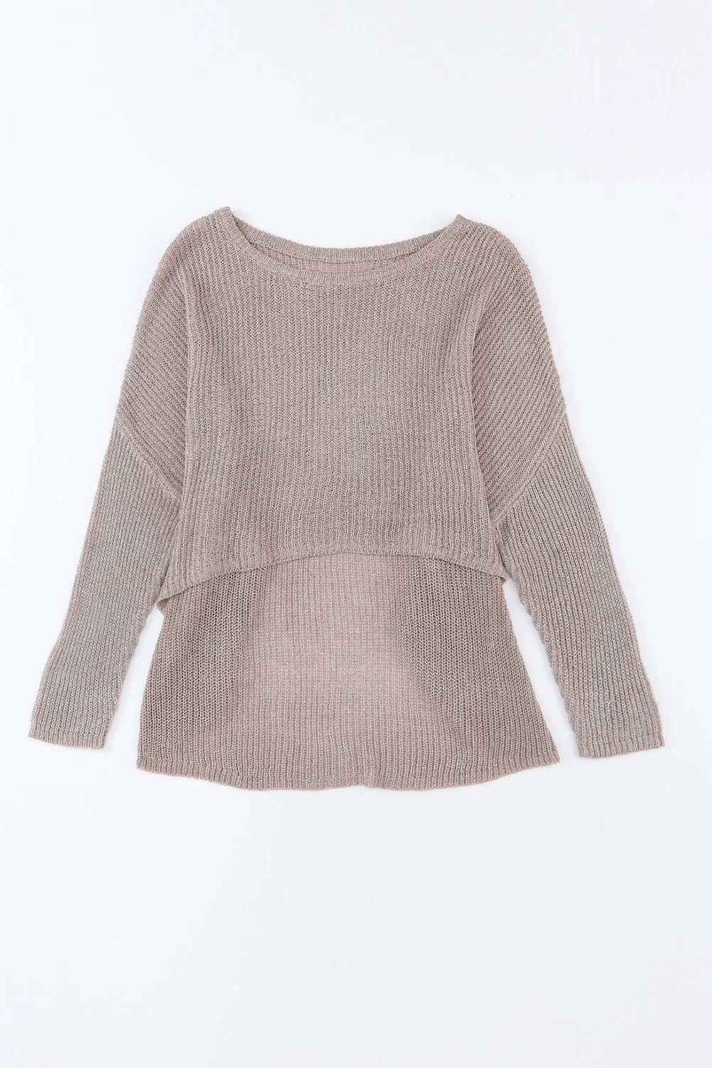 Cali Chic Women Sweater Celebrity Slouchy Dolman Sleeve High Low