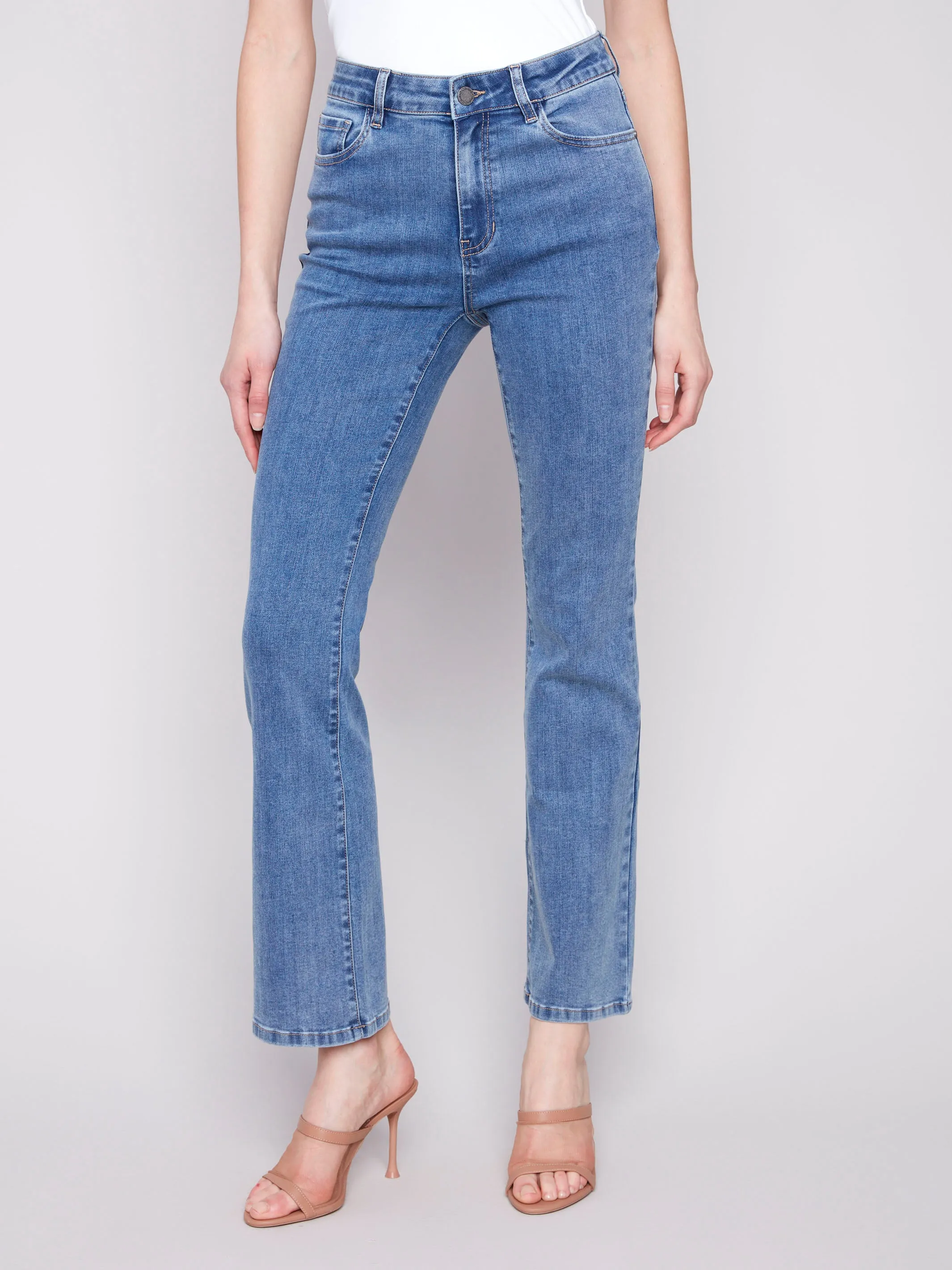 Celine Flare Leg Jeans - Medium Blue