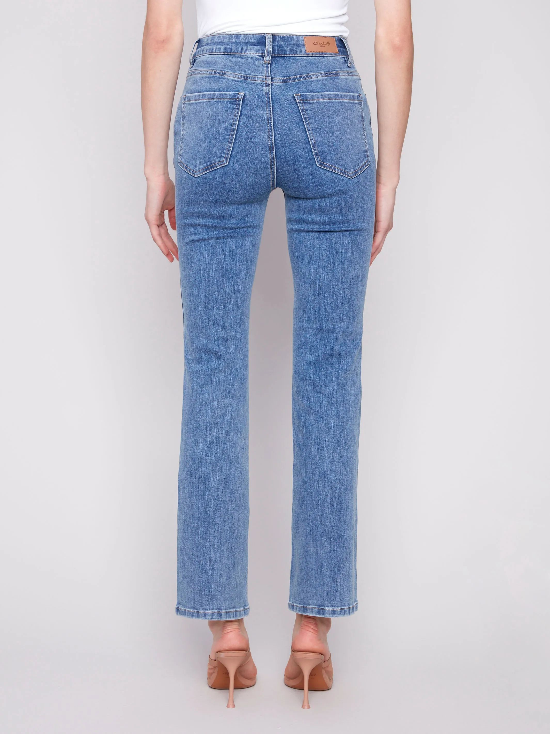 Celine Flare Leg Jeans - Medium Blue
