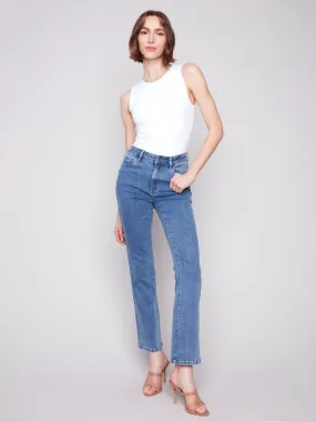 Celine Flare Leg Jeans - Medium Blue