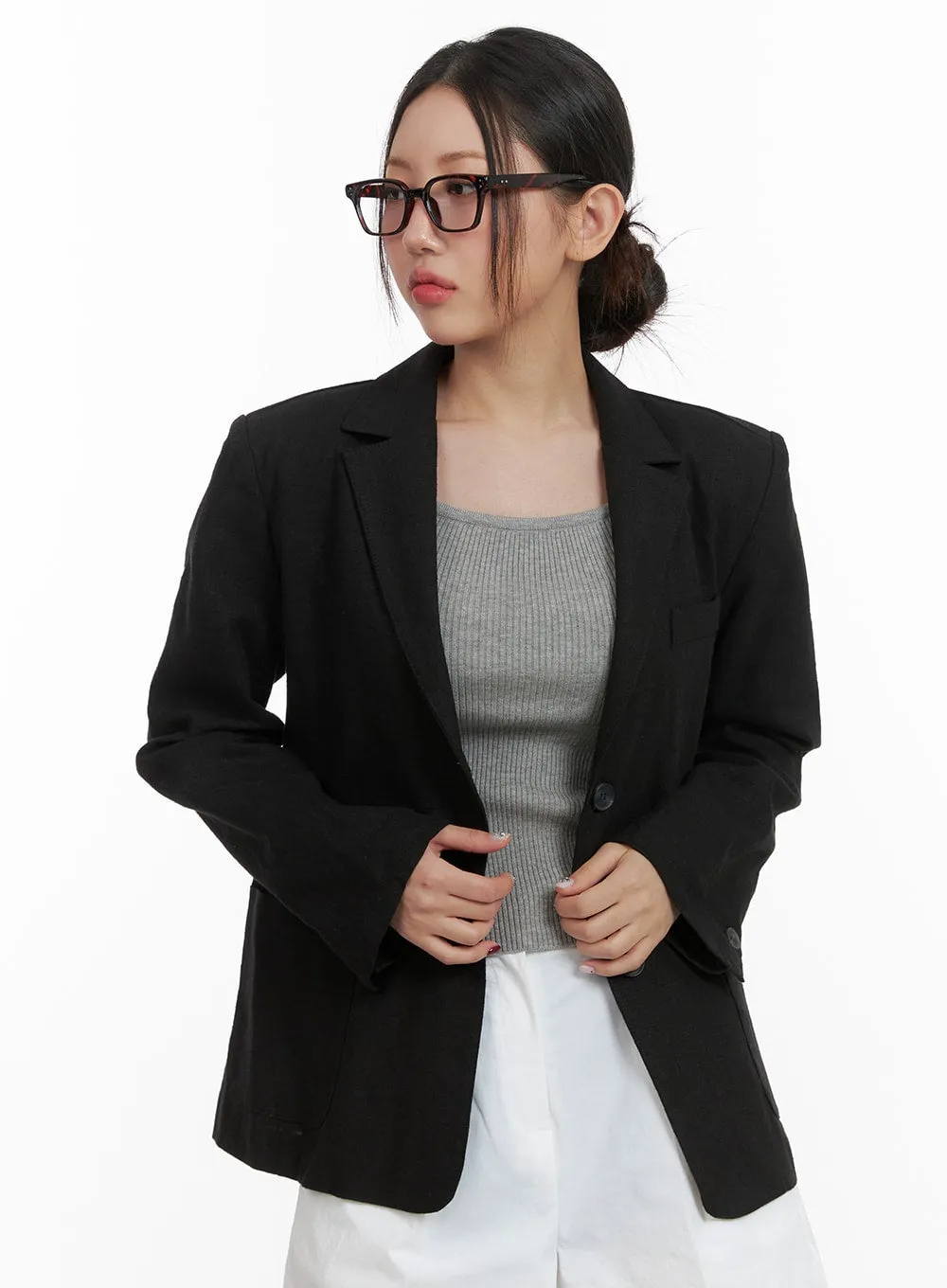 Cotton Blend Blazer OA419