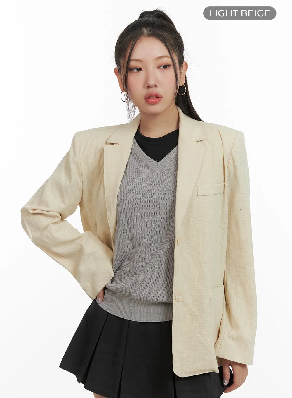Cotton Blend Blazer OA419