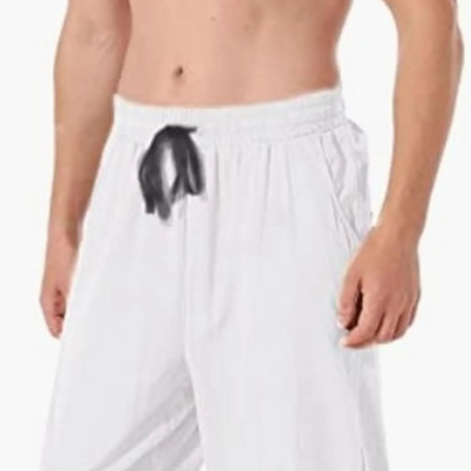 DGHM-JLMY Men's Linen Cotton Loose Fit Pants Solid Color Casual Trousers Lightweight Elastic Waist Summer Beach Pants