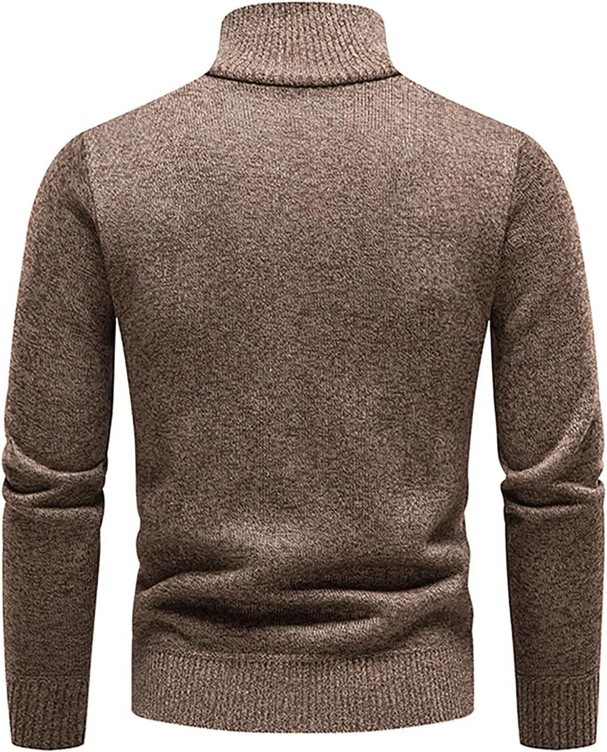 DuDubaby Winter Sweater Cardigan Men's Plush Thickened Sweater Stand Collar Zipper Loose Warm Coat
