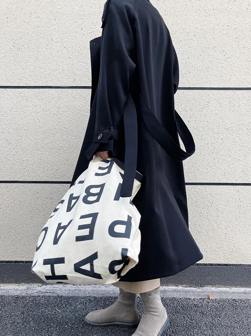 elveswallet Drapey British style loose mid-length trench coat