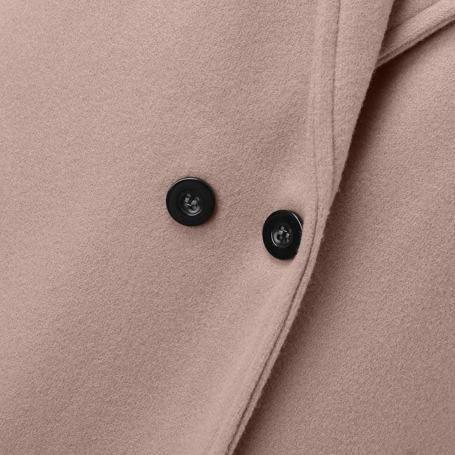 fartey Womens Trench Coat Elegant Lapel Collar Wool Blend Pea Coats Open Front Mid Long Length Office Overcoat Outwear