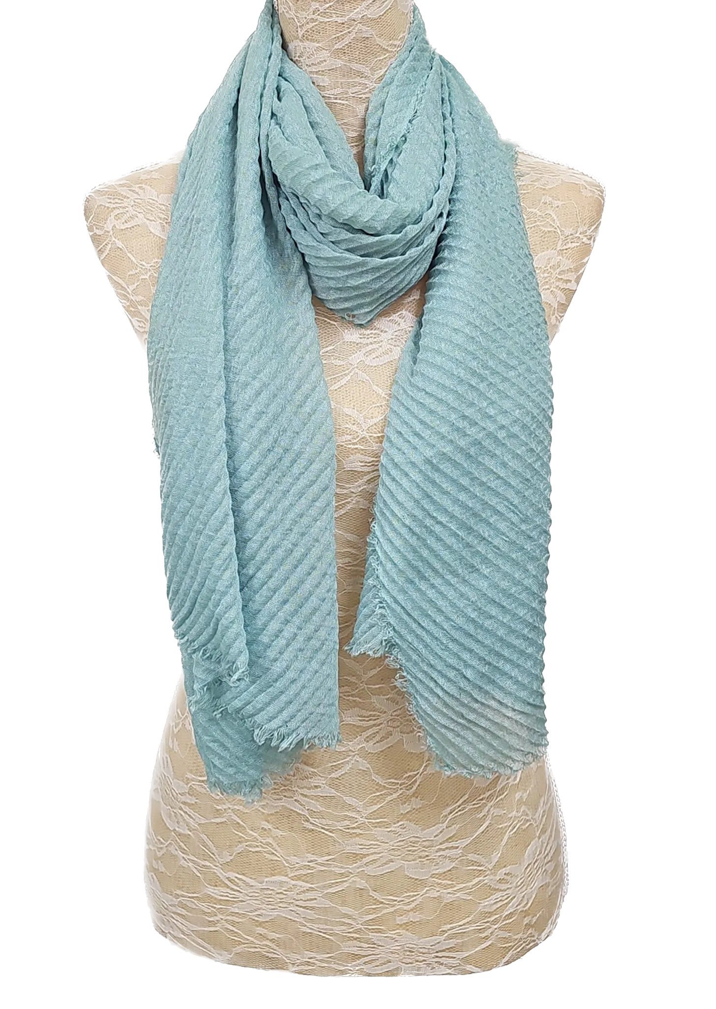 Jade Green Crinkle Soft Feel Scarf