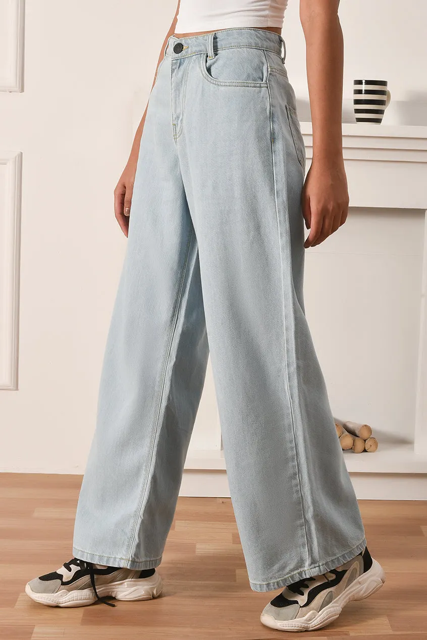 Ladies Wide Leg Jeans