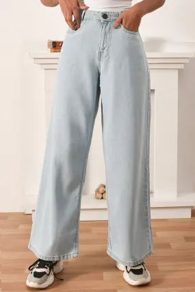 Ladies Wide Leg Jeans