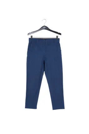 Light blue plaid tailored trousers