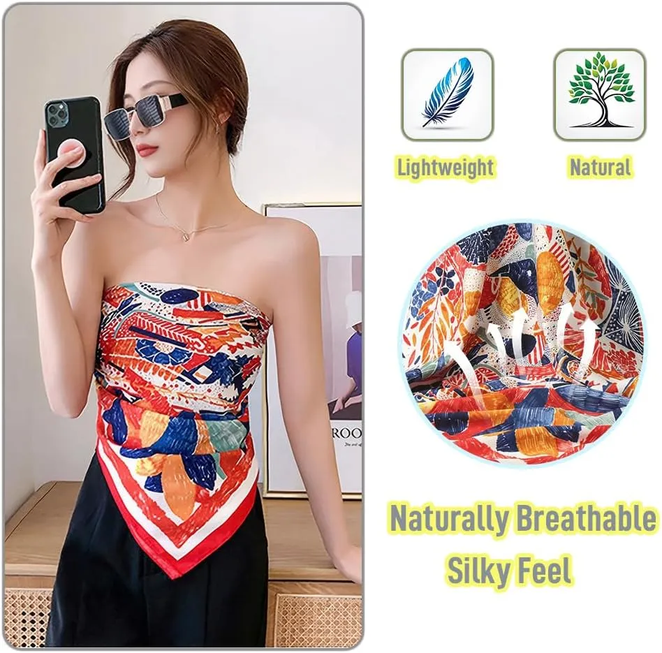 Like Silk Head Scarf for Women, Large Square Satin Scarf - Lavish Soft Fashion Accessory - Elegantly Packaged