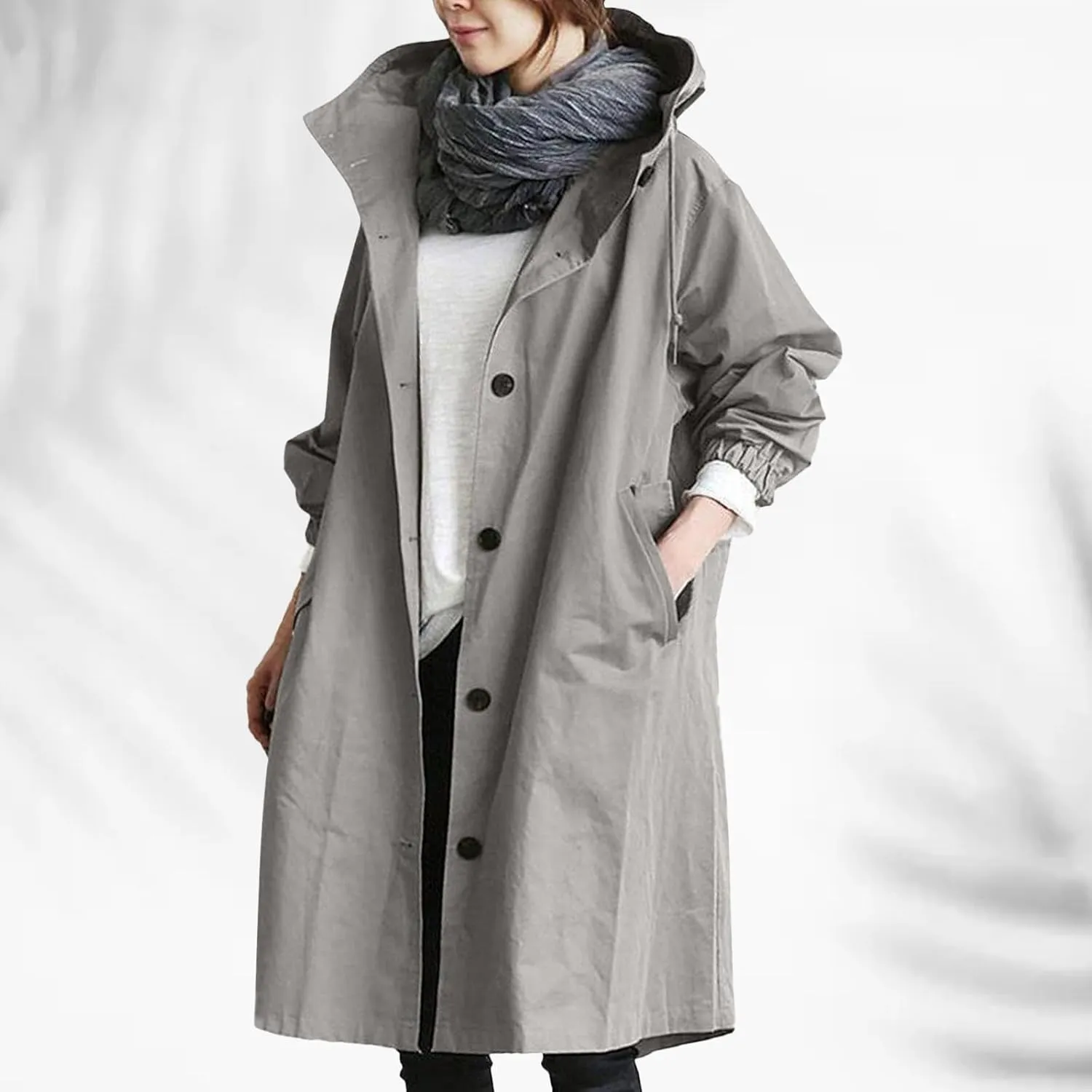 Long Trench Coat for Women 2024 Loose Comfortable Jacket Oversized Trench Coats Elegant Windbreaker Outwear