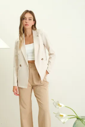 Marie Double Breasted Blazer Khaki
