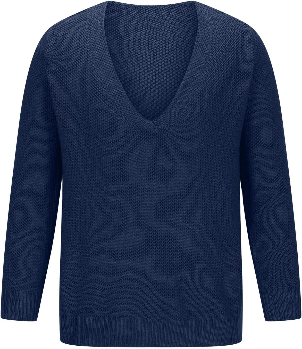 Men's Autumn Winter Sweaters V Neck Casual Lightweight Knitted Jumper Solid Long Sleeve Fashion Sweater Tops