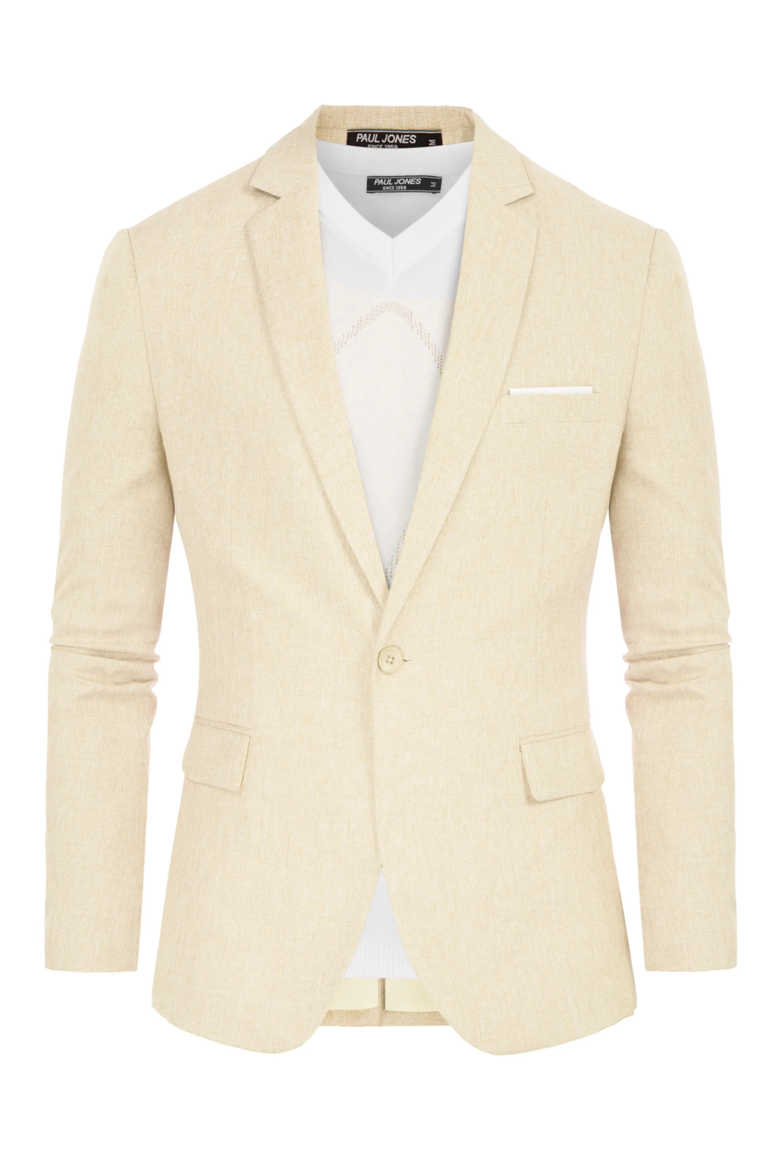 Men's Casual Lightweight Blazer Sport Coat One Button Business Suit Jacket