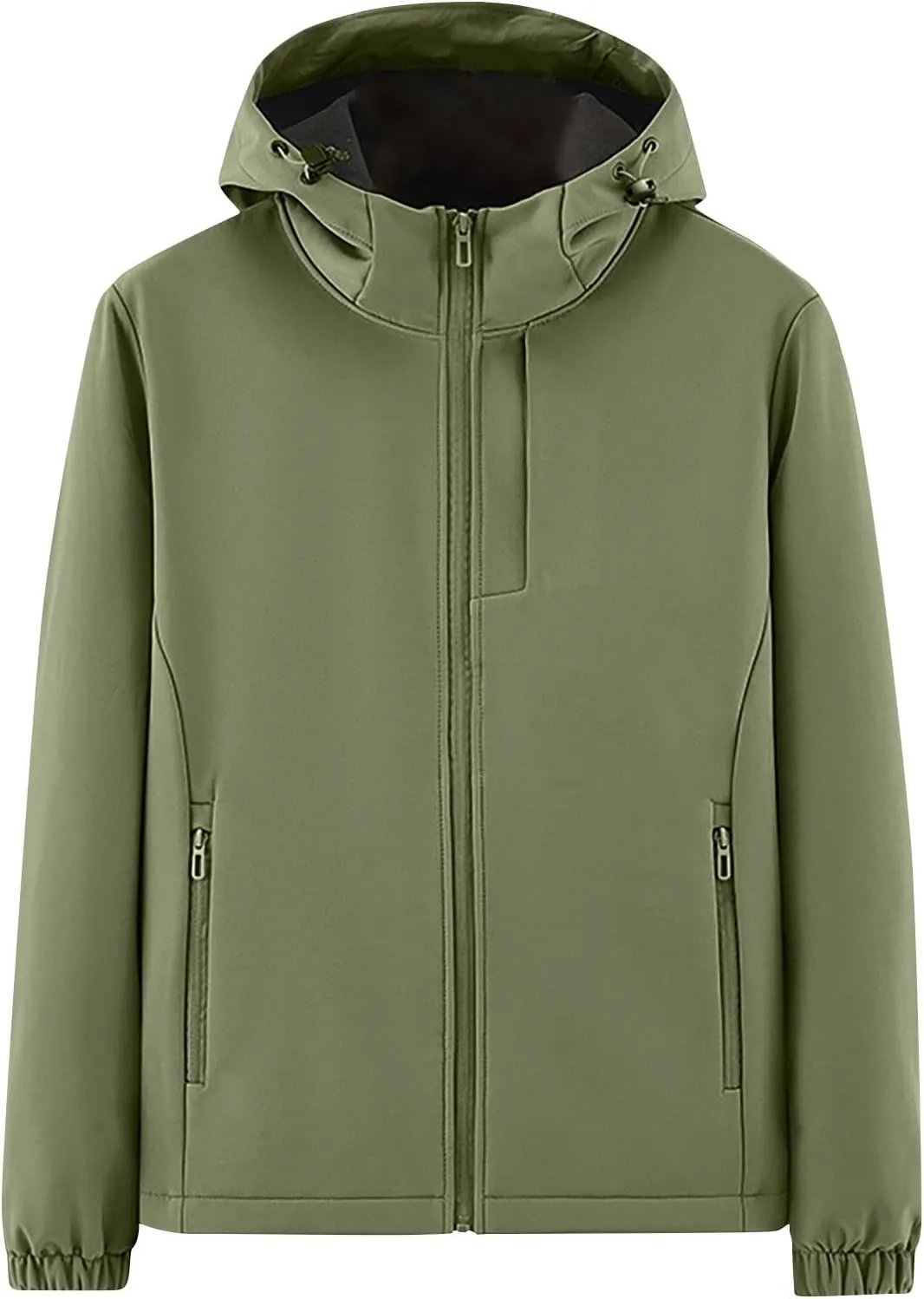 Mens Hooded Raincoats Long Sleeve Zip Up Windbreaker Trench Coat With Pockets Outdoor Running Cycling Rain Jackets