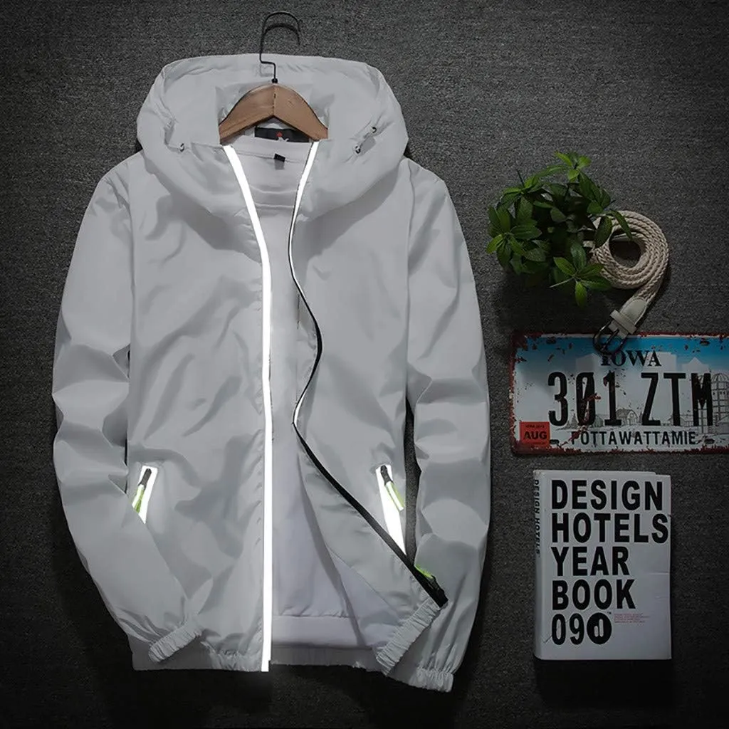 Men's Jackets Lightweight Rain Jacket Windbreaker Shell Raincoat With Hood For Golf Hiking Travel, M-7XL