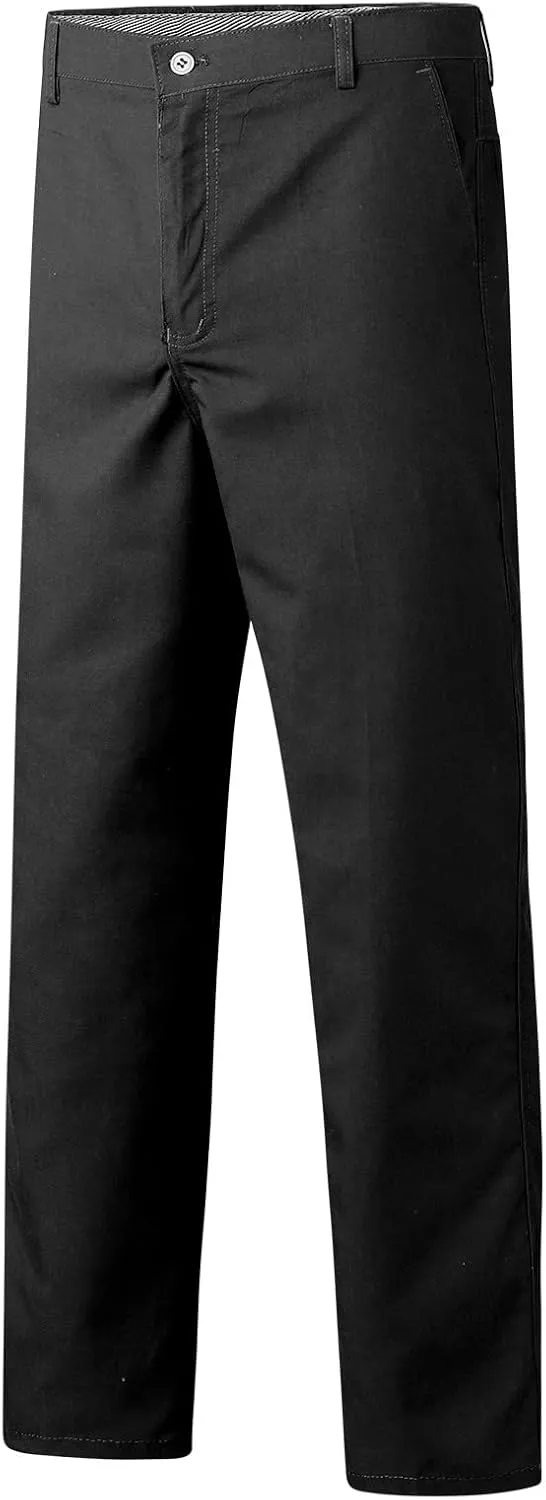 Men's Mens Solid Color Pants Simple Business Straight Suit Pants Breathable Athletic Sport Clothes Fresh Trousers