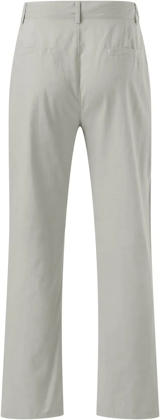 Men's Mens Solid Color Pants Simple Business Straight Suit Pants Breathable Athletic Summer Comfy Fashion Trousers