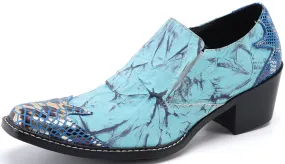 Men's Square-Toe Metal Tuxedo Western Loafers