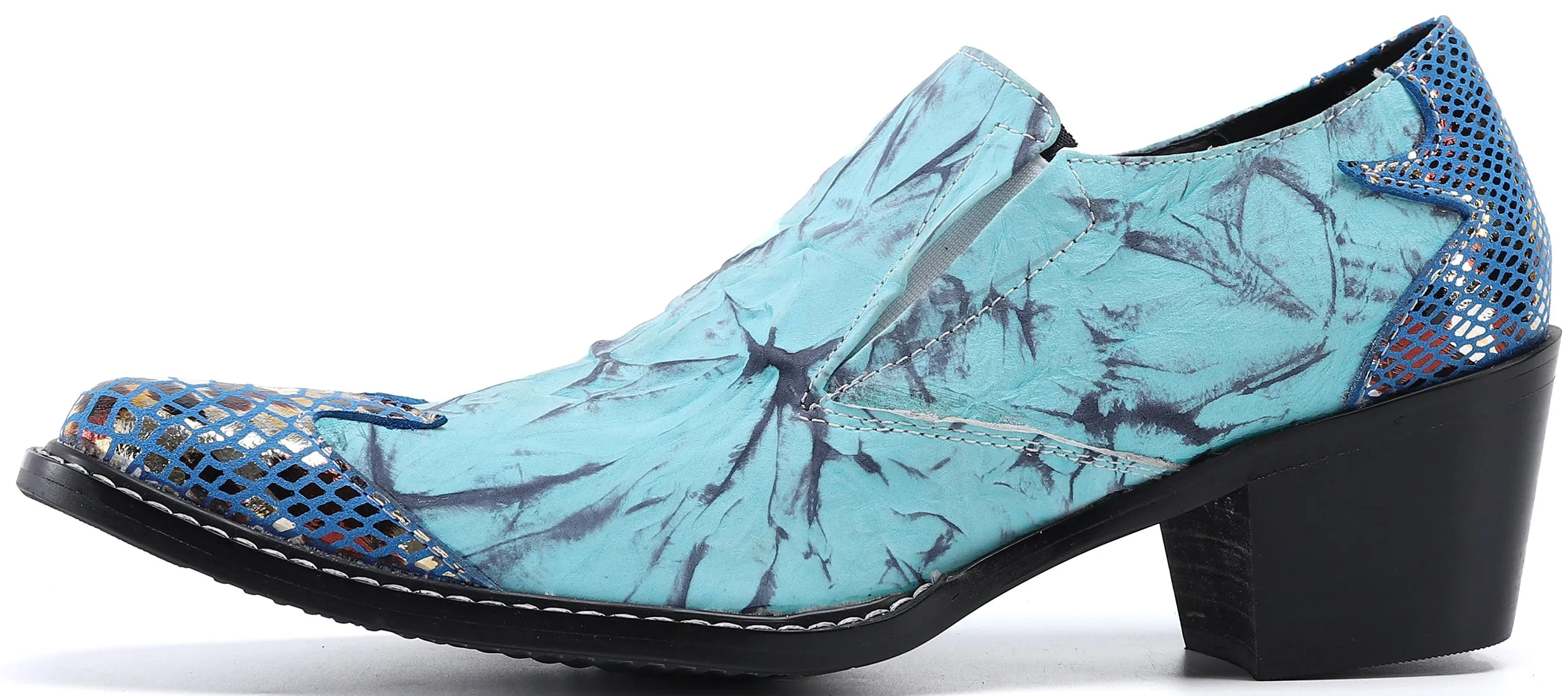 Men's Square-Toe Metal Tuxedo Western Loafers