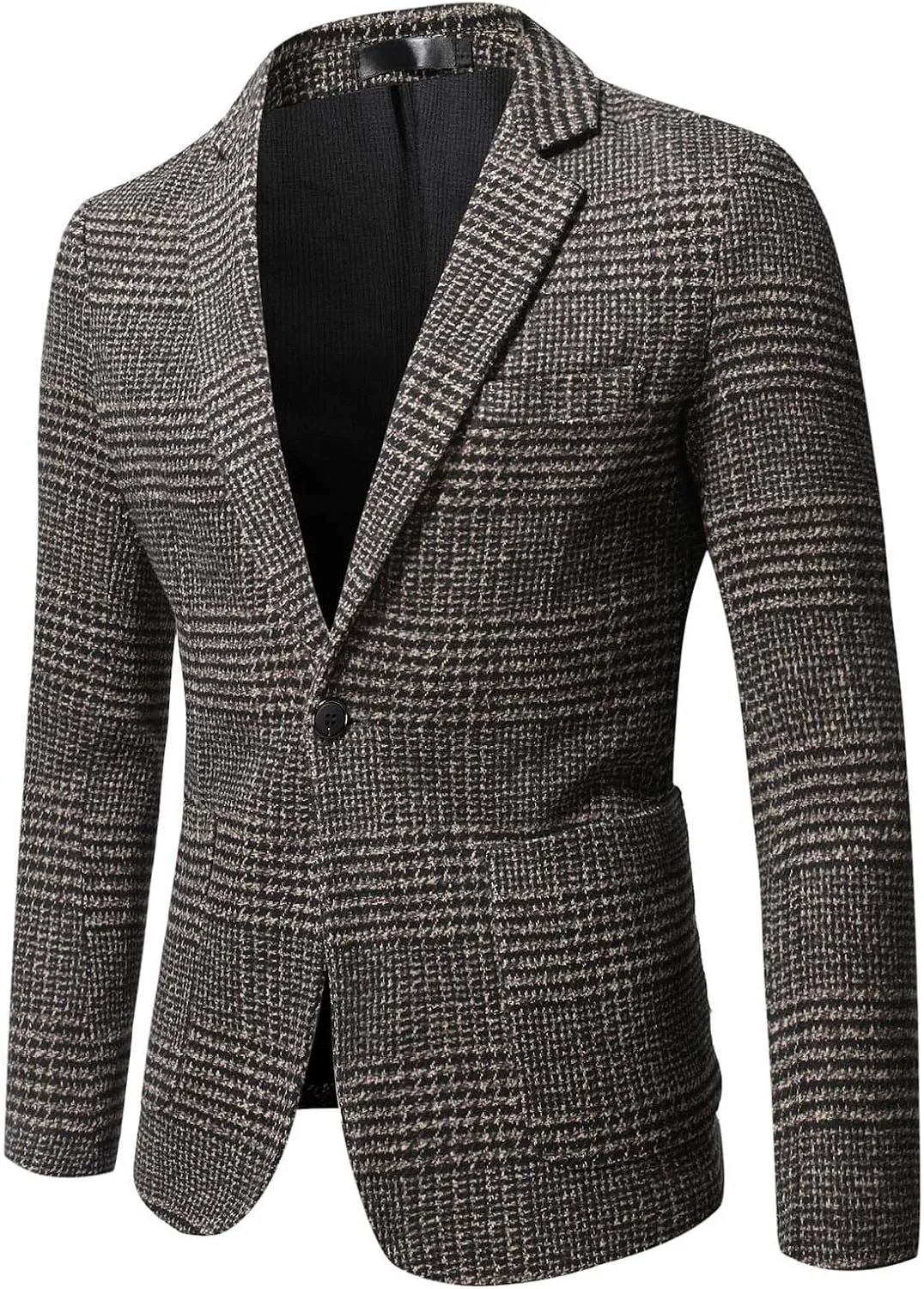 Men's Suit Jacket Slim Fit Blazer Casual Sport Coat One Button Business Wedding Party Dress Coats (Khaki,XL)