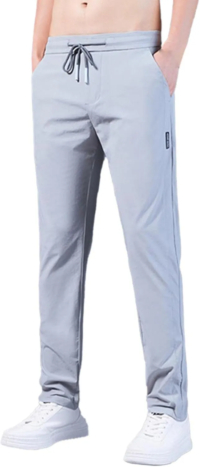 Men's Sweatpants Summer Drawstring Elastic Waist Fit Pockets Breathable Athletic Sport Clothes Comfy Fashion Joggers