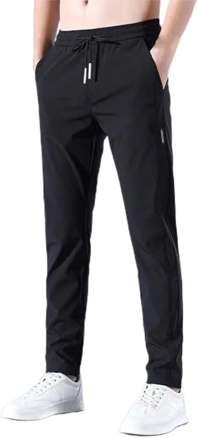 Men's Sweatpants Summer Drawstring Elastic Waist Fit Pockets Breathable Athletic Sport Clothes Comfy Fashion Joggers