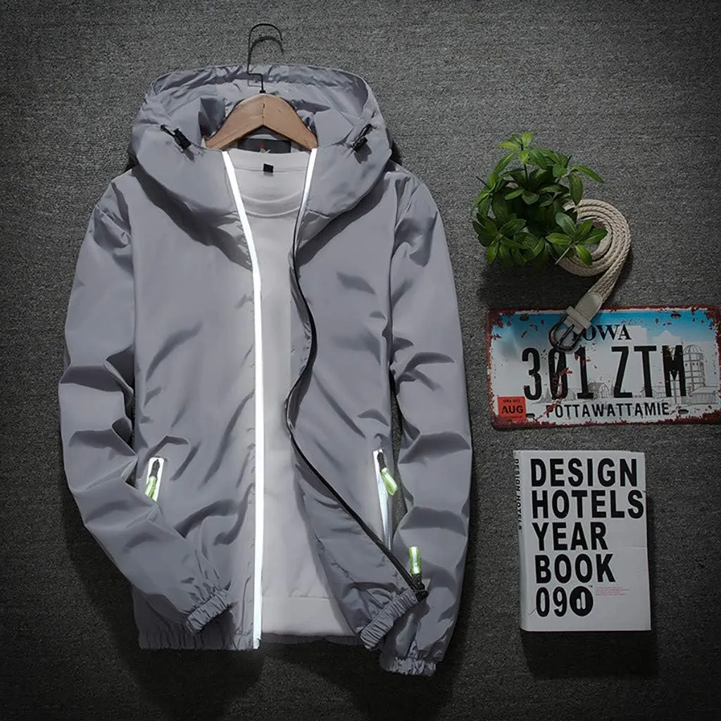Men's Tactical Jackets Rain Jacket Windbreaker Lightweight Shell Raincoat With Hood Golf Hiking Travel, M-7XL