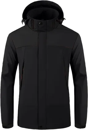 Mens Waterproof Rain Jackets For Business Casual Outdoor Softshell Jacket Windbreaker Fall Fashion Hooded Rainoats