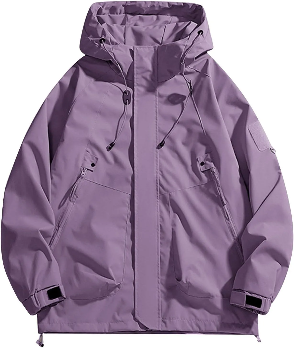 Mens Windproof Jacket Lightweight Hooded Rain Jacket Outdoor Mountain Sport Jacket Shell Jacket Windbreaker Raincoat
