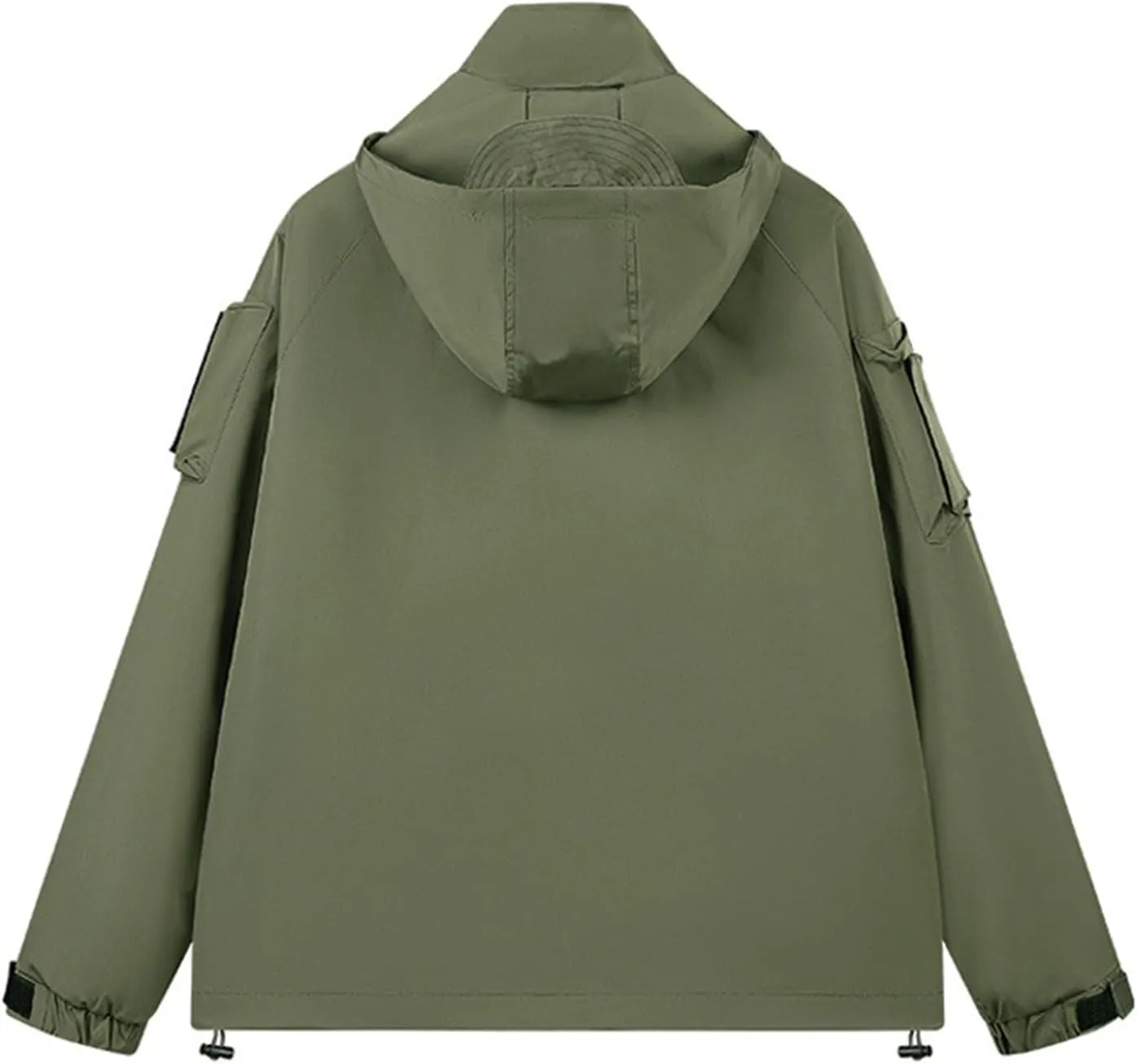 Mens Windproof Jacket Lightweight Hooded Rain Jacket Outdoor Mountain Sport Jacket Shell Jacket Windbreaker Raincoat