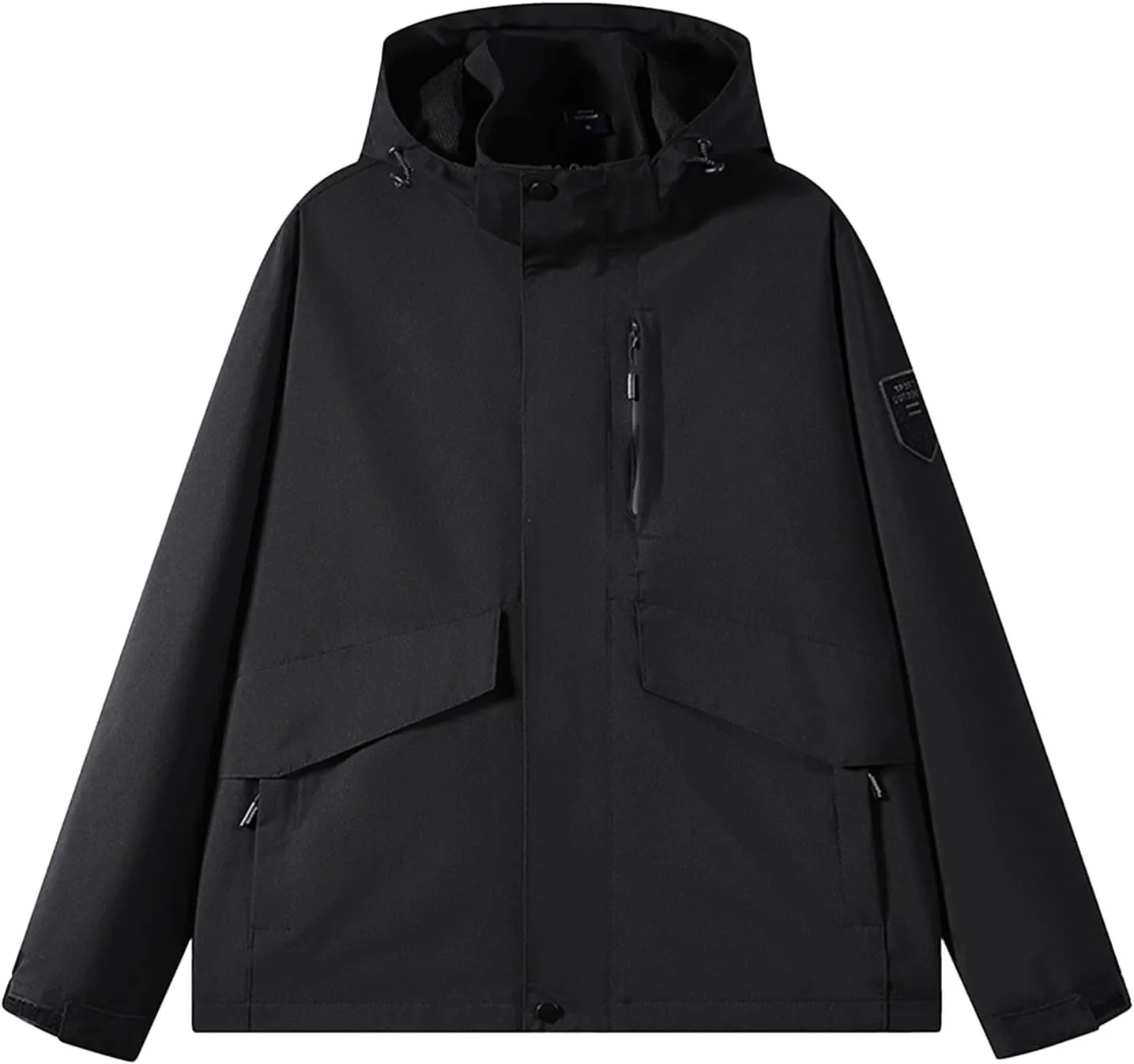 Mens Windproof Jacket Lightweight Hooded Rain Jacket Outdoor Mountain Sport Jacket Shell Jacket Windbreaker Raincoat